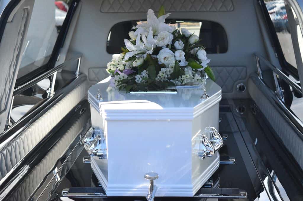 Coffin in a hearse - in memoriam
