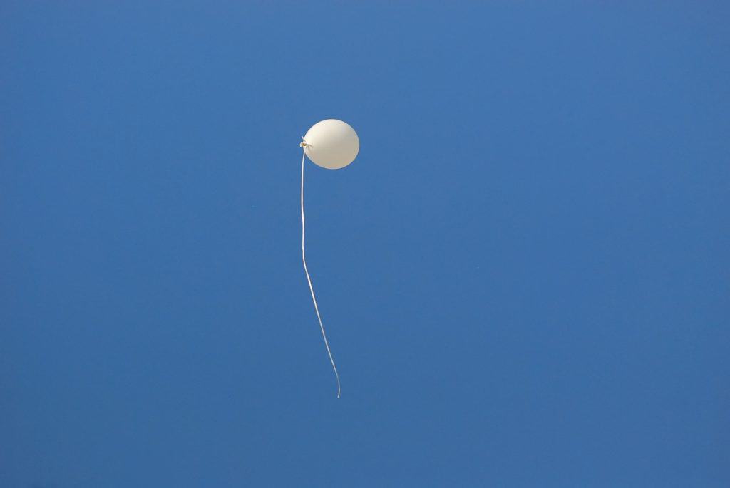 White helium balloon
